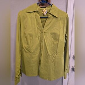 Worthington Lime Green Button-Down Shirt